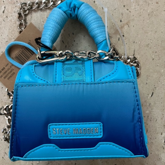 Steve Madden Bdoraa Turquoise Flap Top Handle Bag - Picture 4 of 7